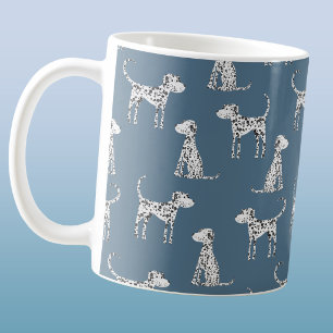 Caneca De Café Padrão Divertido de Cachorro Dalmata