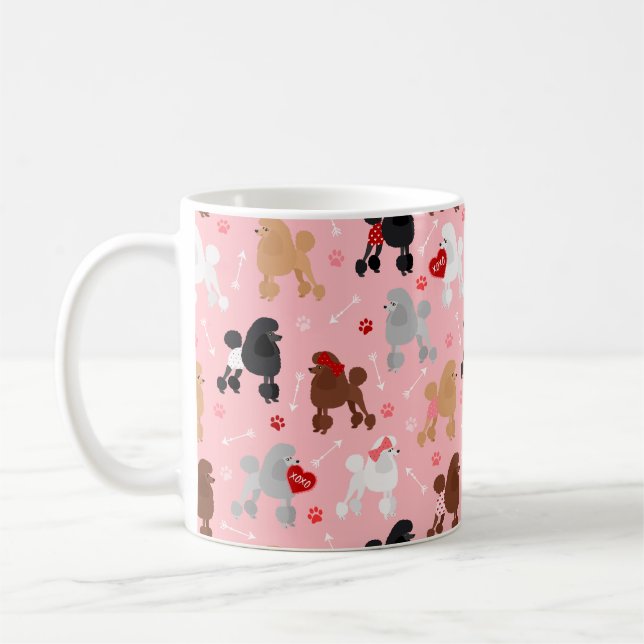 Caneca De Café Padrão do Namorados Poodle (Esquerda)