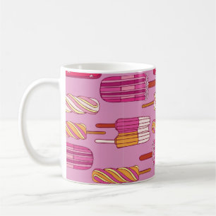 Caneca De Café Padrão do sorvete,ilustração.