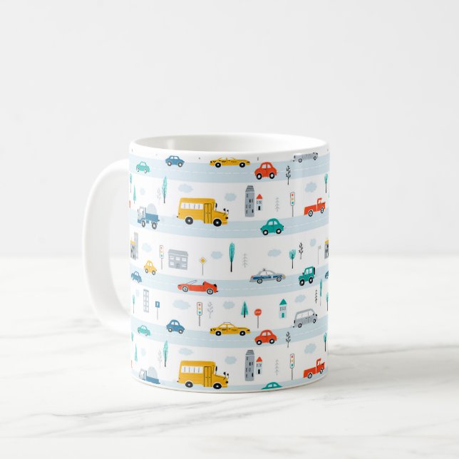 Caneca De Café Padrão do Veículo Rodoviário de Corte (Frente Esquerda)