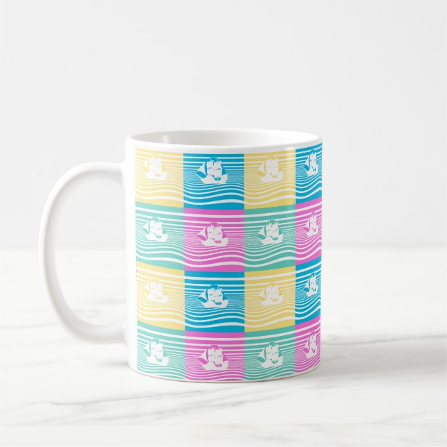 Caneca De Café Padrão dos navios à vela (Esquerda)