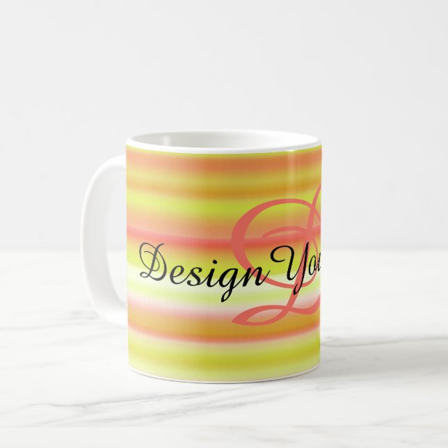 Caneca De Café padrão elegante mínimo de faixas retrorreflectoras (Frente Esquerda)