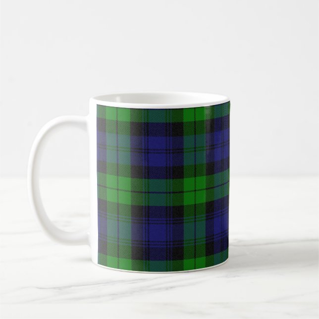 Caneca De Café Padrão Escocês da Xadrez Tartan Black Watch (Esquerda)