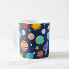 Caneca De Café Padrão Espacial, Planetas, Estrelas, Cosmos, Galáx