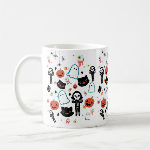 Caneca De Café Padrão Fantasma do Fantasma do Halloween
