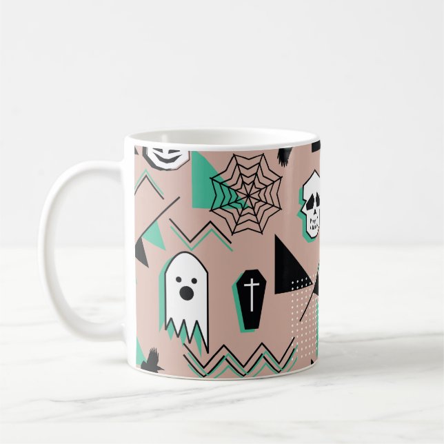 Caneca De Café Padrão fantasma,padrão sem descontinuidades do tem (Esquerda)