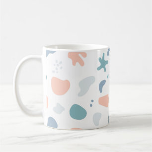 Caneca De Café Padrão Feliz de Pastel Sensível