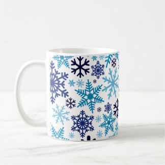 Caneca De Café Padrão Feliz Natal Floco de Neve