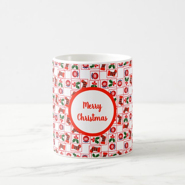 Caneca De Café Padrão festivo de Natal (Centro)