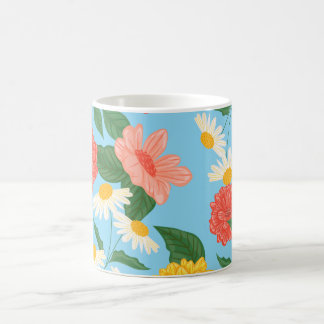 Caneca De Café Padrão Floral