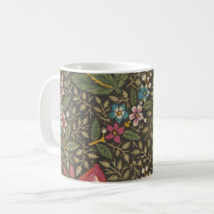 Caneca De Café Padrão Floral Antigo Toile de Jouy Francês