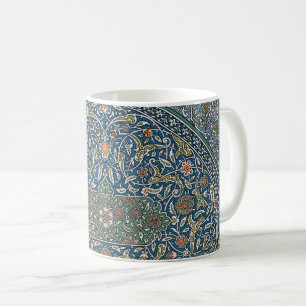 Caneca De Café Padrão Floral Arábico Decorativo Vintage