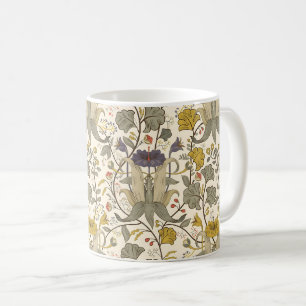 Caneca De Café Padrão floral contínuo no estilo de William Morris