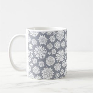 Caneca De Café Padrão floral de colheita sem costura, primavera/v