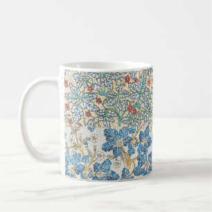 Caneca De Café Padrão Floral de Gerânio Selvagem Art Nouveau Anti