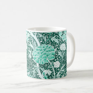 Caneca De Café Padrão Floral Esmeralda Verde de William Morris