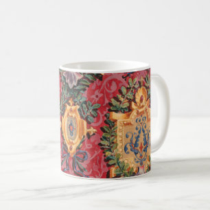 Caneca De Café Padrão Floral Francês Decorativo Antiquado