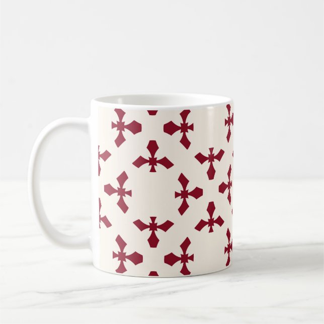 Caneca De Café Padrão floral geométrico do abstrato de vindima. S (Esquerda)