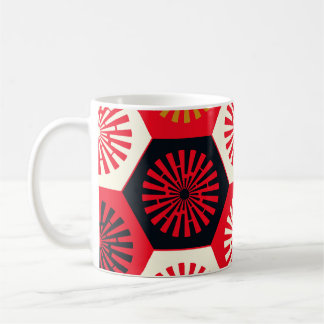 Caneca De Café Padrão Floral Hexagonal Estilo Asiático