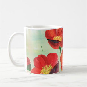 Caneca De Café Padrão floral na forma de abstração. Projetado