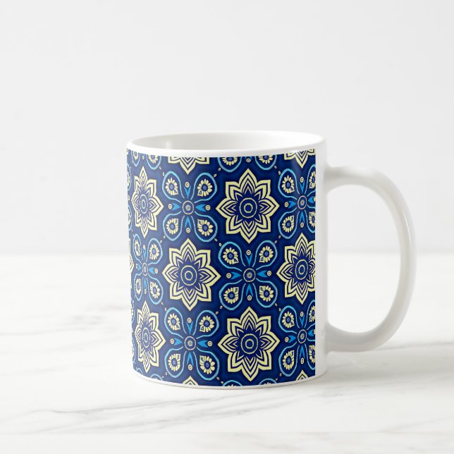 Caneca De Café Padrão Floral na moda Boho Chic (Direita)