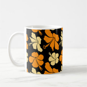 Caneca De Café Padrão floral natural tropical havaiano sem costu