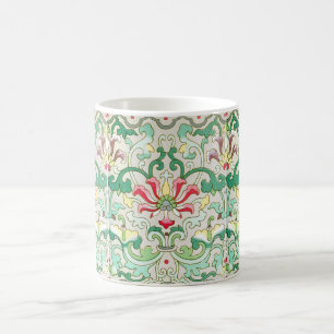 Caneca De Café Padrão floral oriental antigo william morris
