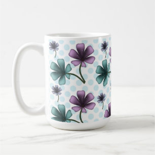 Caneca De Café Padrão Floral Soft Cottagecore Estética Pastel
