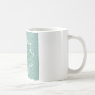 Caneca De Café Padrão Floral Verde legal