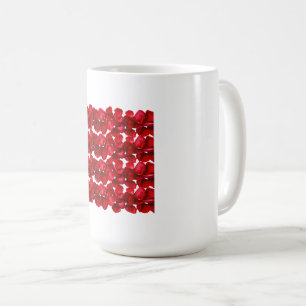 Caneca De Café Padrão Floral Vermelho Design Botânico Perfeito