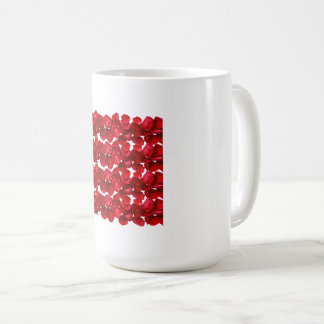 Caneca De Café Padrão Floral Vermelho Design Botânico Perfeito