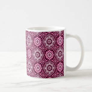 Caneca De Café Padrão Floral Vibrant Boho Chic