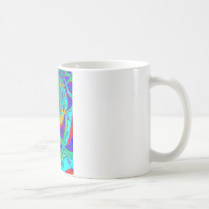 Caneca De Café Padrão Floral Vibrante: O Ama De Homenagem Brasile