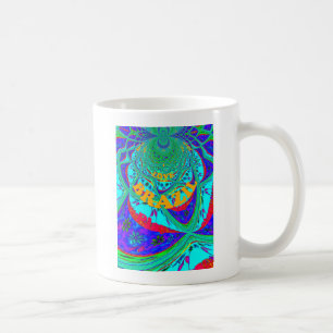 Caneca De Café Padrão Floral Vibrante: Tributo Brasileiro Coma Am