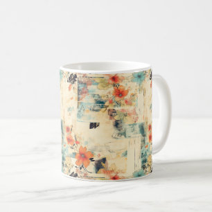 Caneca De Café Padrão Floral Vintage (2)