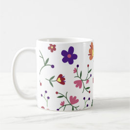 Caneca De Café padrão flores-