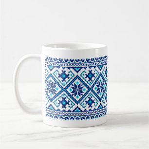 Caneca De Café padrão folclórico tradicional ucraniano vushuvanka