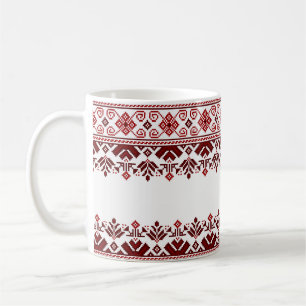Caneca De Café padrão folclórico tradicional ucraniano vushuvanka