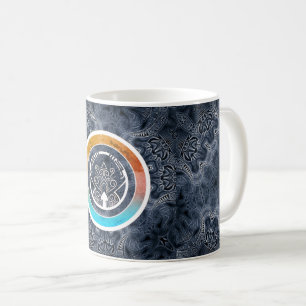 Caneca De Café Padrão futurístico caleidoscópio