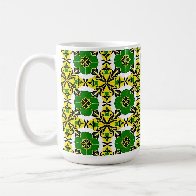 Caneca De Café Padrão Geométrico Abstrato (Esquerda)
