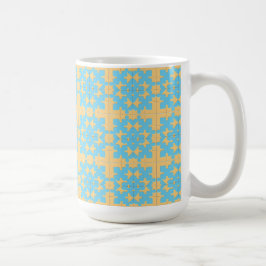 Caneca De Café Padrão Geométrico Abstrato