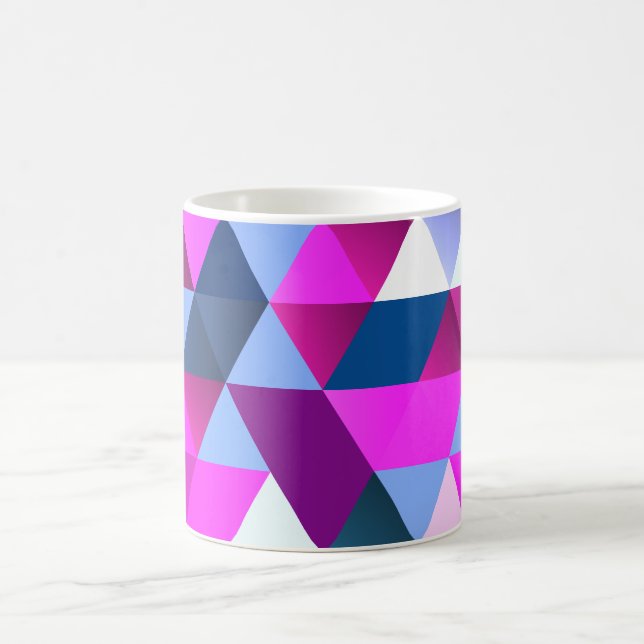 Caneca De Café Padrão Geométrico Abstrato Brilhante (Centro)
