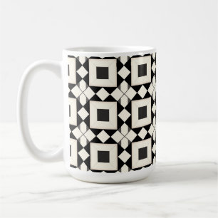 Caneca De Café Padrão Geométrico Abstrato com Tons Retrô