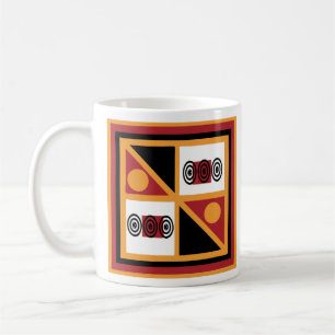 Caneca De Café Padrão geométrico africano