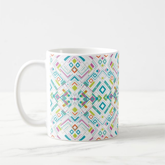 Caneca De Café Padrão geométrico asteca (Esquerda)