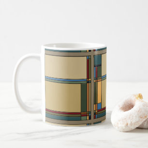 Caneca De Café Padrão Geométrico Bungalow de Artes e Artesanato