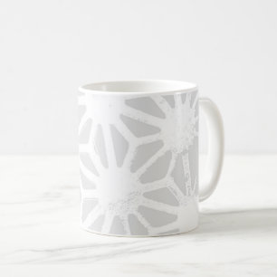 Caneca De Café Padrão geométrico das cinzas pálidas