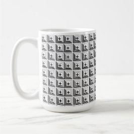 Caneca De Café Padrão Geométrico de Pingente