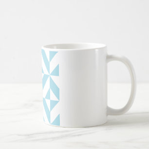 Caneca De Café Padrão Geométrico do Céu Azul
