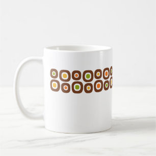 Caneca De Café Padrão Geométrico do meio século Moderno
